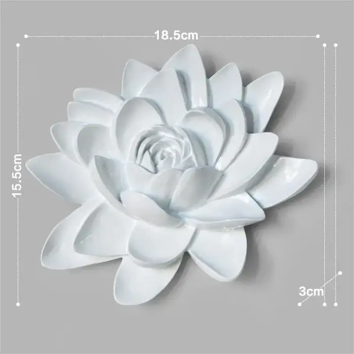 Décoration murale de fleurs en résine 3D