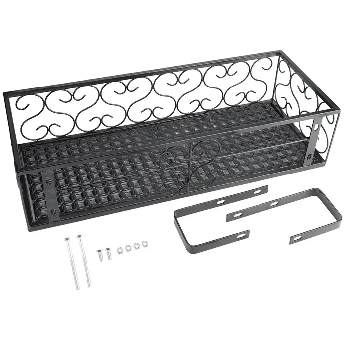 Support de pot de fleurs en fer T1, balcon, étagère de rangement pour plantes, décoration de garde-c