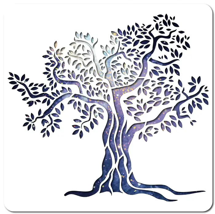 Grand modèle de pochoir d'arbre de vie 12x12 pouces