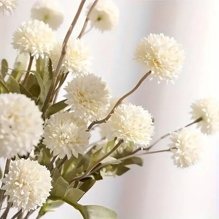 Couleur d'automne 5 têtes pissenlit Style européen-fleur de Simulation tissu fleur décoration florale artificielle