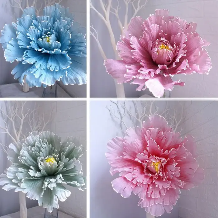 Grande fleur de pivoine artificielle tridimensionnelle pour la décoration de la maison
