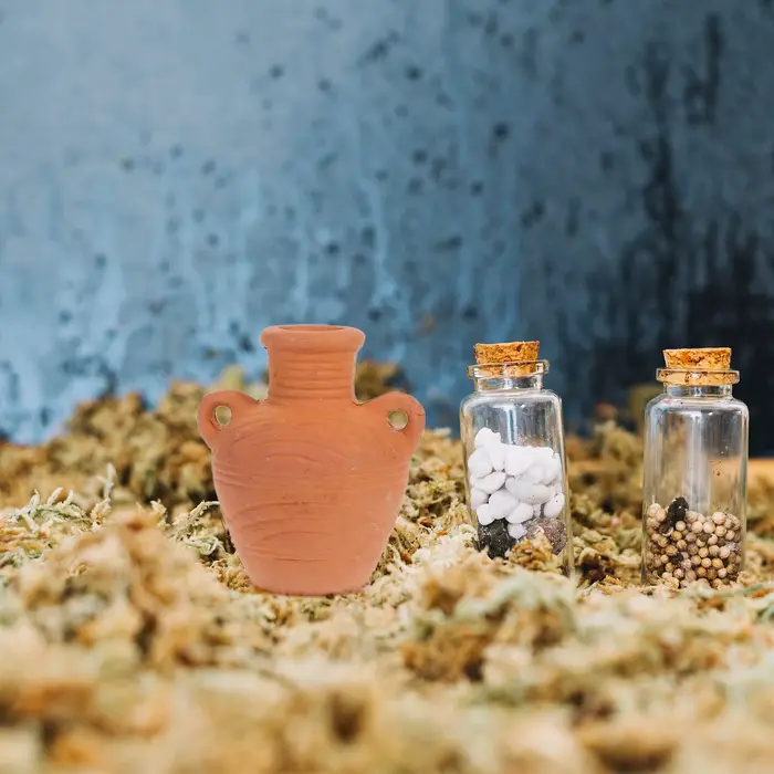 Mini pot de fleurs en terre cuite au design vintage