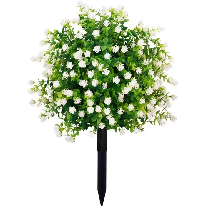 1 pièce Boule de camélia artificielle en topiaire avec piquet de fixation au sol, fausse plante pour