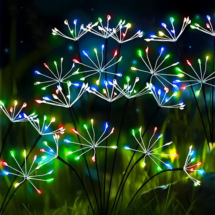 Lampes solaires LED en forme de fleurs