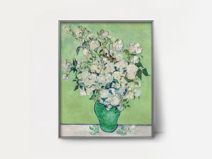Vase en cristal de Roses roses