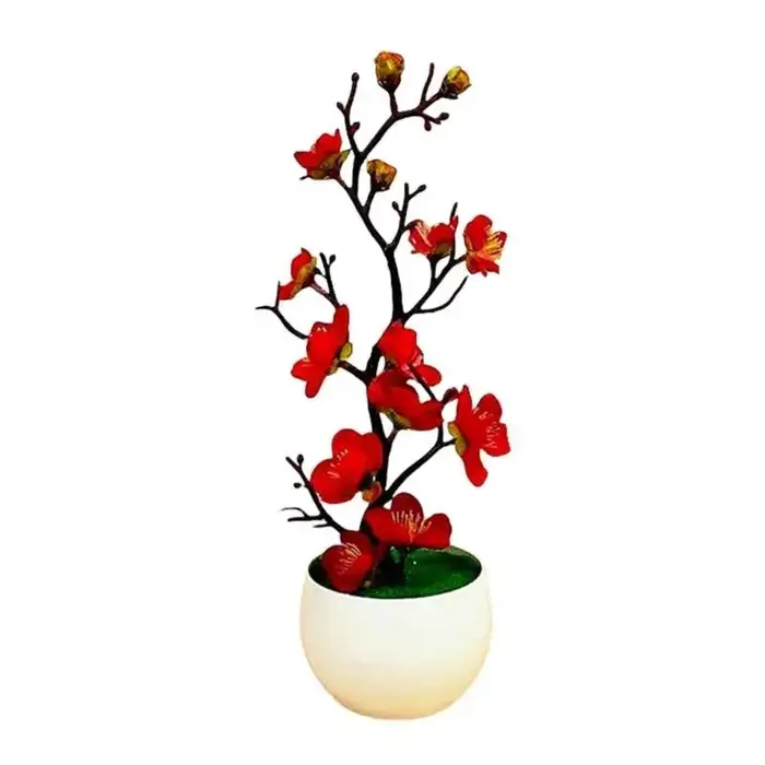 E8BD – arbre artificiel en pot, fleur réaliste, fausse plante, faible entretien, pour maison moderne, décoration jardin
