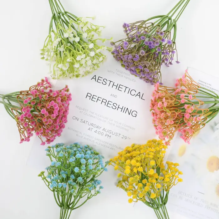 Bouquet de fleurs artificielles pour souffle de bébé