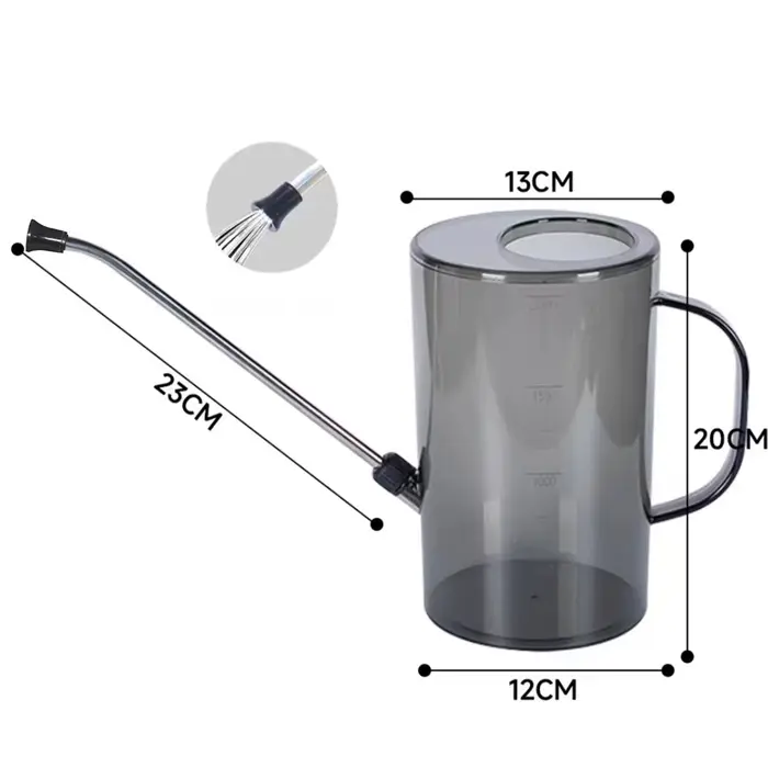 Arrosoir 2L avec longue bouche, outil de jardinage de fleurs portable pour intérieur et extérieur, bureau, bonsaï de fleurs, plantes de maison, Pot d'arrosage