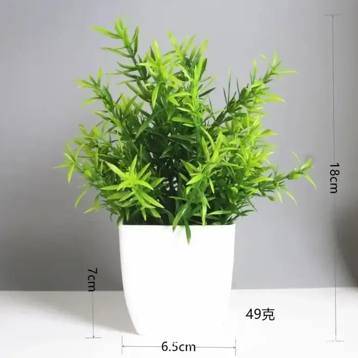 Bonsaï artificiel vert, fausse plante en pot, plantes artificielles d'intérieur et d'extérieur, décoration de jardin, chambre à coucher, vente en gros