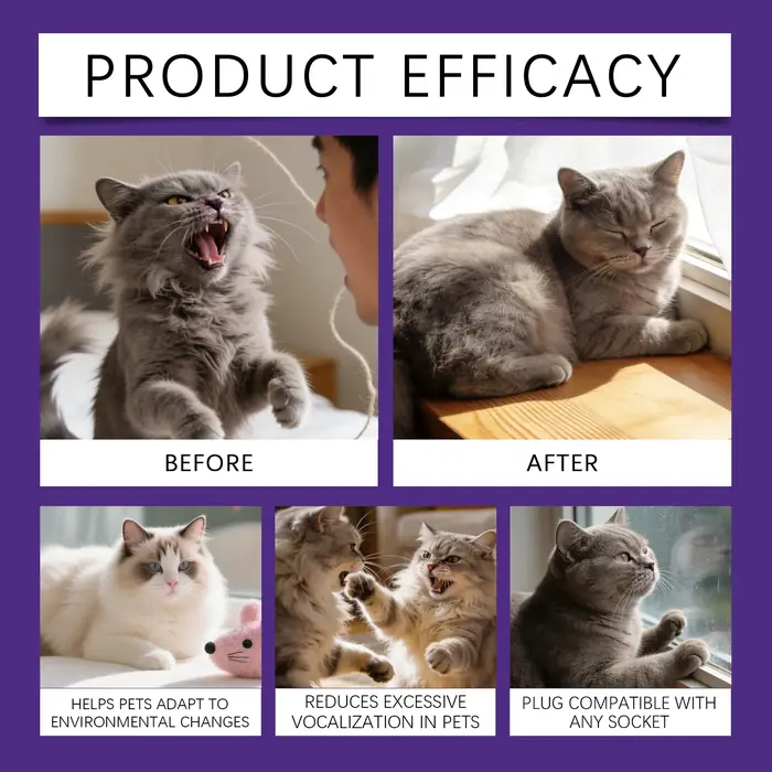 Diffuseur apaisant naturel pour soulager le stress des chats avec huile essentielle végétale