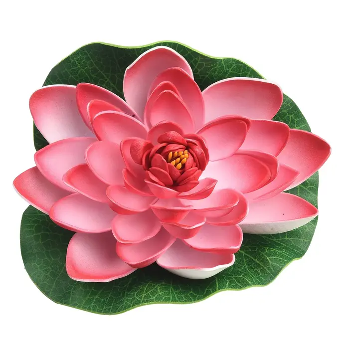 Fleur de lotus flottante artificielle de 18 cm pour aquarium