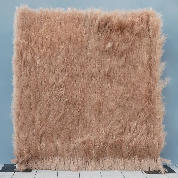 Base en tissu roulé 5D, herbe de Pampas, mur Floral, toile de fond de mariage, fausse roseau, décor 