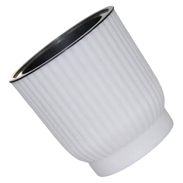 Pot de fleur rond blanc pour plantes