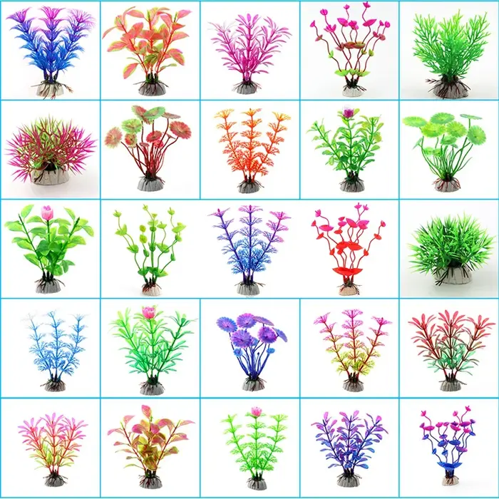 Plantes sous-marines artificielles en plastique