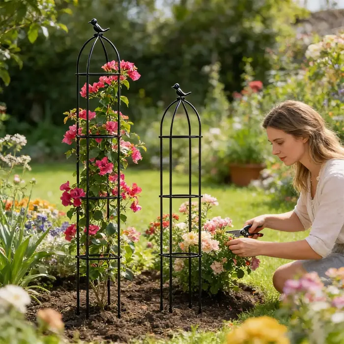 Treillis pour plantes, cadre décoratif d'extérieur