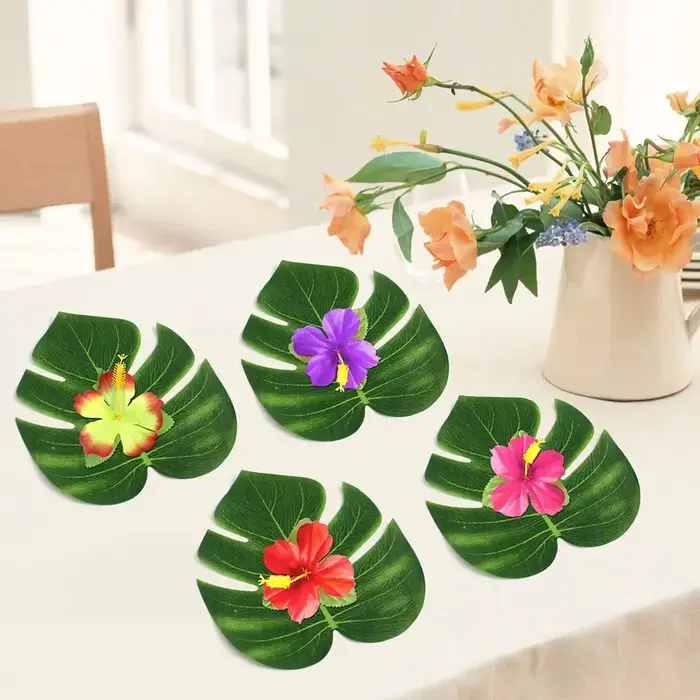 Fleurs d'hibiscus hawaïennes pour fête d'été