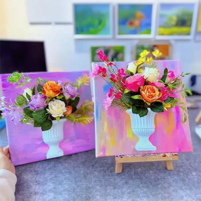 Nouveau vase mural français peint à la main