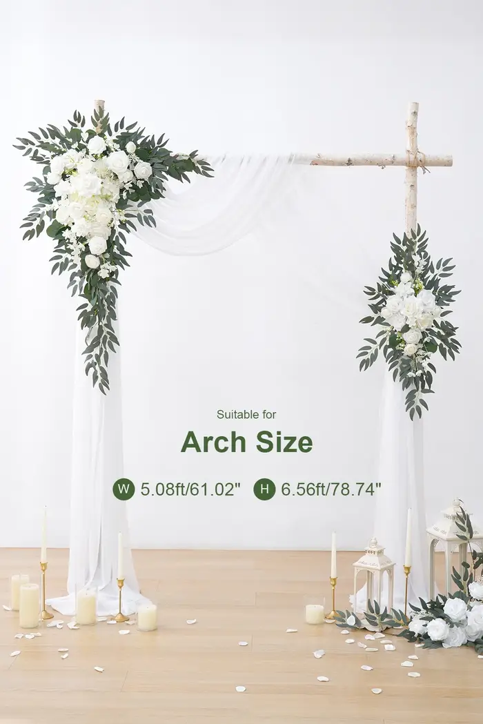 H8995 Kit de fleurs en arc de mariage avec gaze