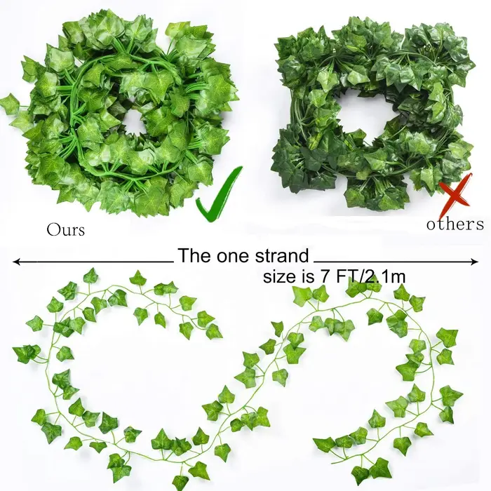 Guirxiété artificielle de feuilles de faux lierre