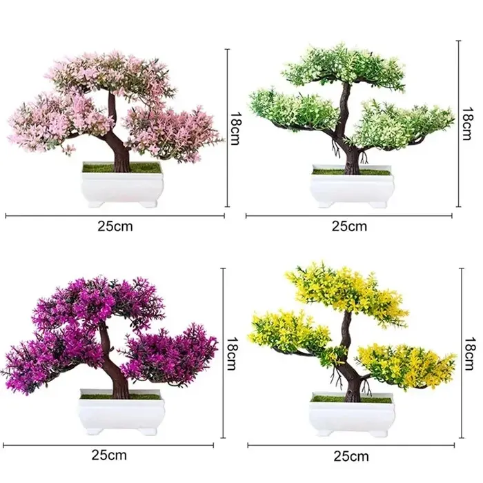 Plantes artificielles, bonsaï, petit arbre en pot, fausses fleurs, décorations en pot pour la maison, la table, la décoration de la chambre, le jardin d'hôtel.