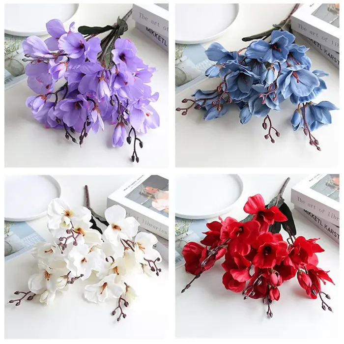 Branche de Magnolia en soie 3D