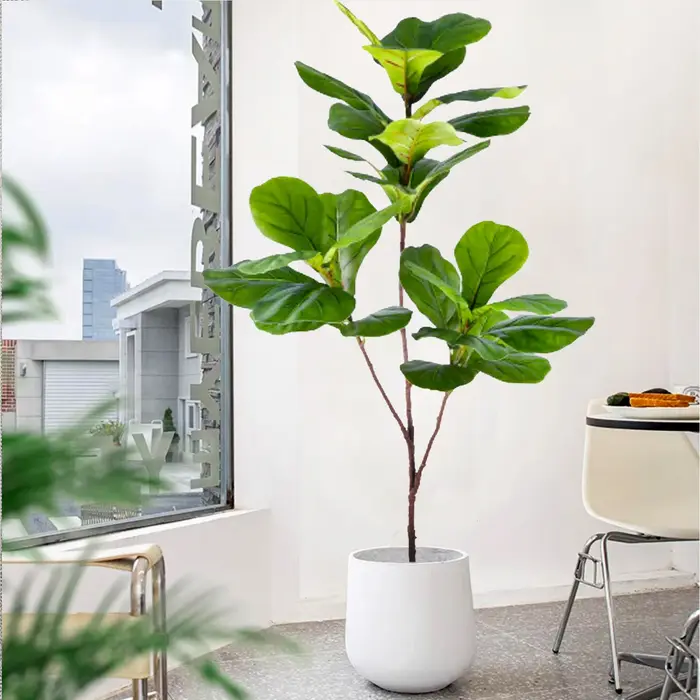 Feuilles de ficus de violon artificielles