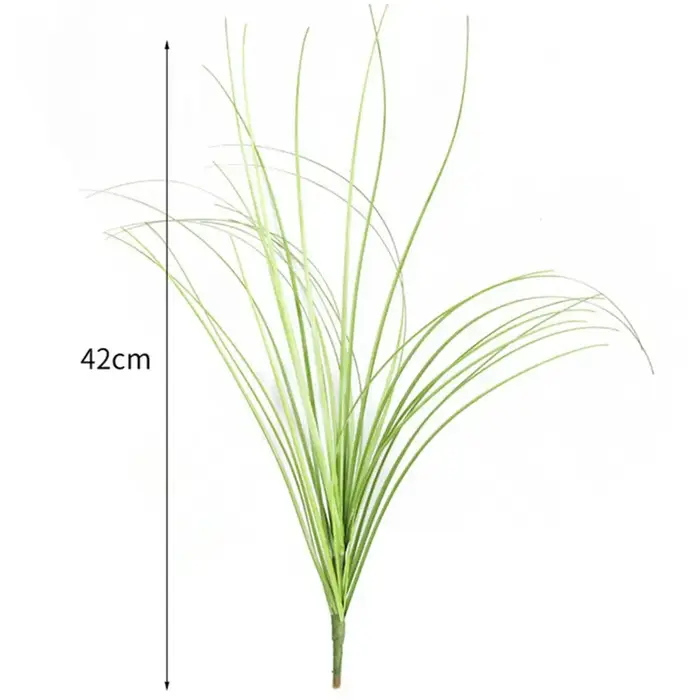 1 branche 35/42cm plante artificielle belle conservation de la fraîcheur Flexible bureau oignon artificiel feuilles d'herbe parapluie fournitures de fête