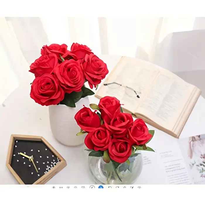 Bouquet de roses artificielles réalistes