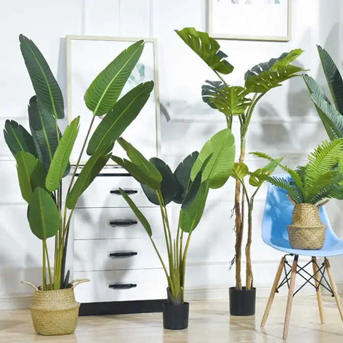 Simulation palmier plante artificielle Ficus Lyrata Dypsis Lutescens banane