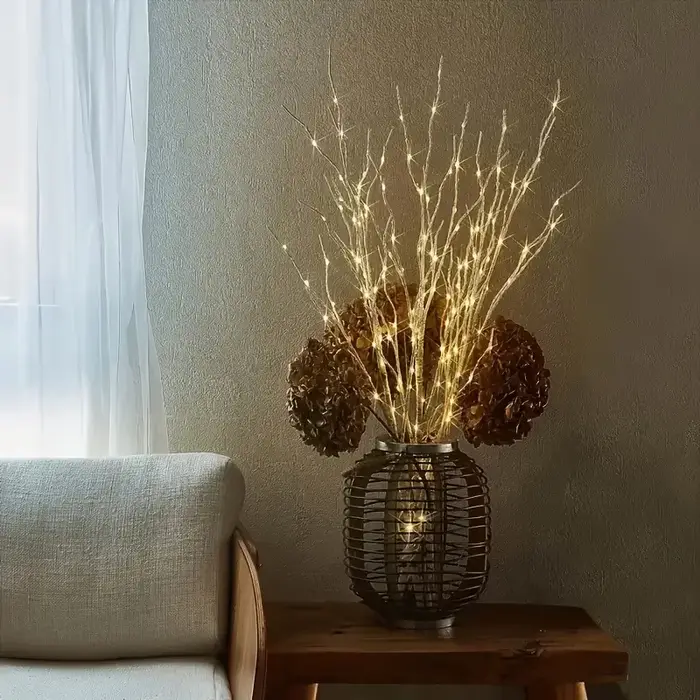 Branches de bouleau artificielles lumineuses – À piles pour la décoration intérieure