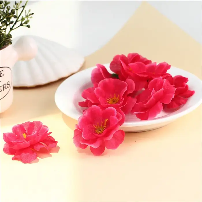 Têtes de fleurs artificielles en soie