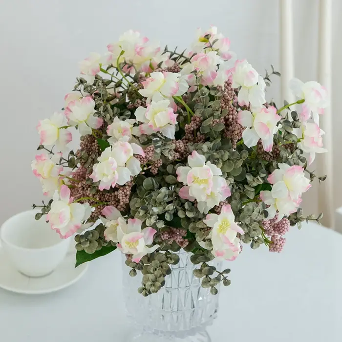Fleurs artificielles de camélia en forme de bulle pour cadeaux DIY