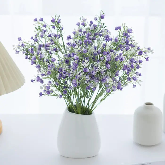 Fleur artificielle Gypsophile de haute qualité pour bouquet de mariée