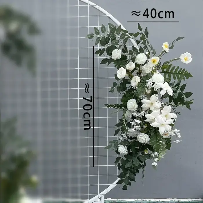 Arrangement floral de mariage en soie, simulation d'arc de fleurs, pavillon rond, décoration de fenê
