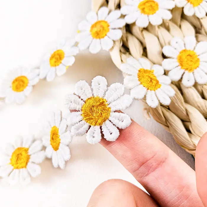 Dentelle soluble dans l'eau Romantic Destroy AndrSun Flower
