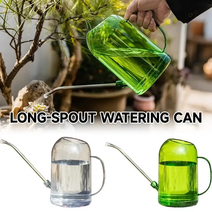 Arrosoir à long bec de 1L avec ensemble de pelle de jardinage, pot de pulvérisation pour l'irrigation des plantes d'intérieur et d'extérieur, des fleurs ﻿