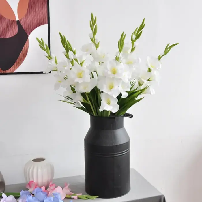 Fleurs artificielles de gladiolus artificielles réalistes pour mariage