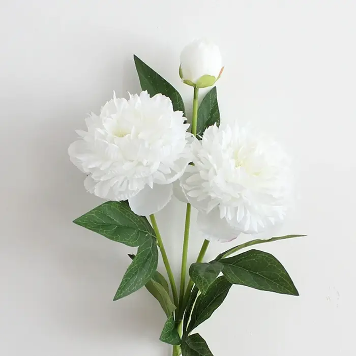 Bouquet de fleurs de pivoine artificielle européenne de 30 pouces, fausses fleurs en soie pour décor