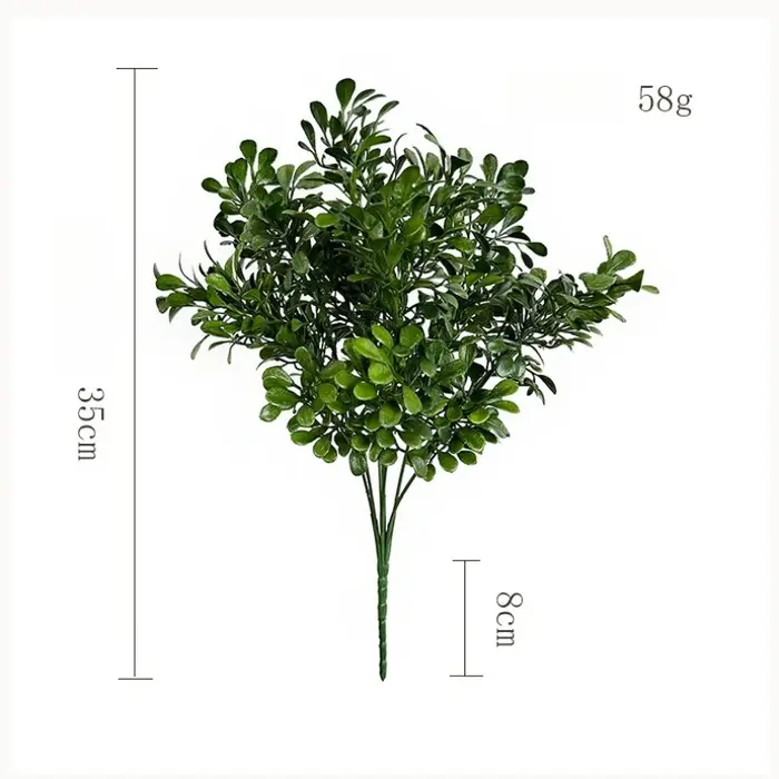 8 pièces de bouquets d'eucalyptus artificiels en plastique