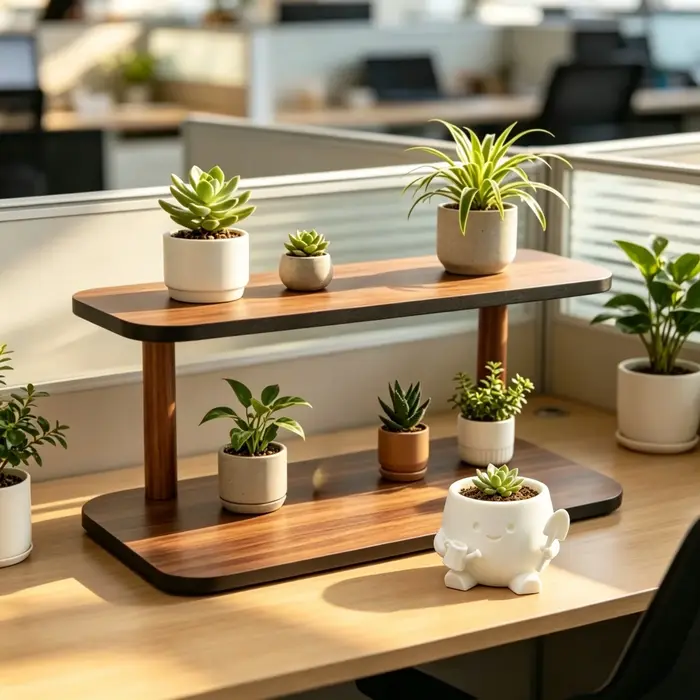 Mini pot de fleurs créatif en forme de jardinier de dessin animé avec visage souriant, ornement de bureau créatif, décoration pour la maison et le bureau, cadeau pour ami.