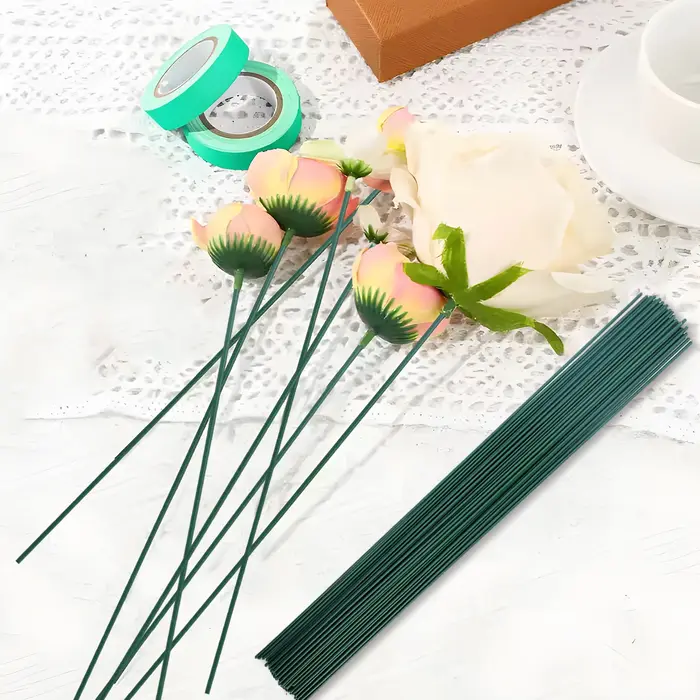 Tige de fleur verte artificielle