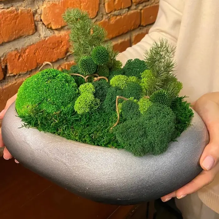 Plantes artificielles en mousse verte 30-300g
