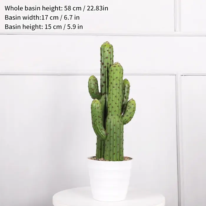 Cactus Plante Succulente Artificielle, Faux Plastique, Boule D'Épine Du Désert, Grand Arrangement De