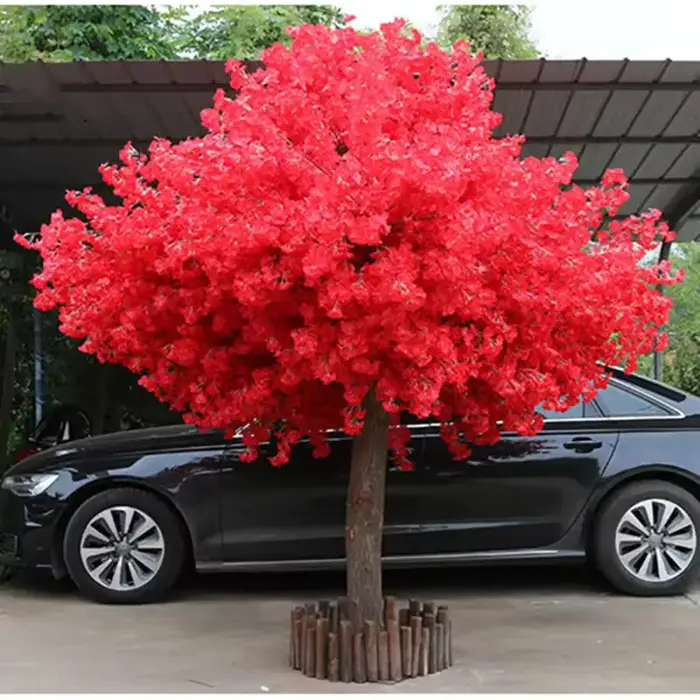Décoration florale artificielle haut de gamme: arbre à fleurs de cerisier