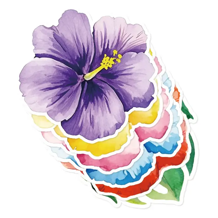 Napperons en papier jetables à fleurs d'hibiscus hawaïennes