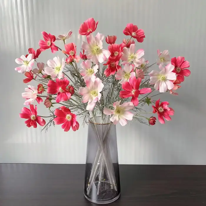 Camomiles fleur artificielle en soie 60cm marguerite blanche fausses fleurs chambre mariage maison décorations de Table fête bricolage Bouquet cadeaux 1 pièces
