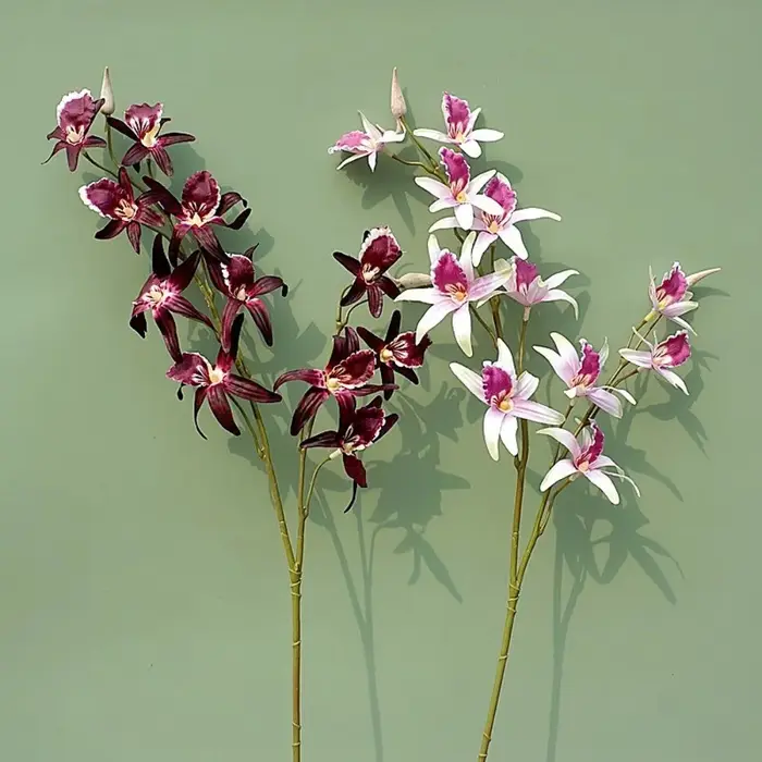 Branche Dendrobium artificielle à 2 fourchettes