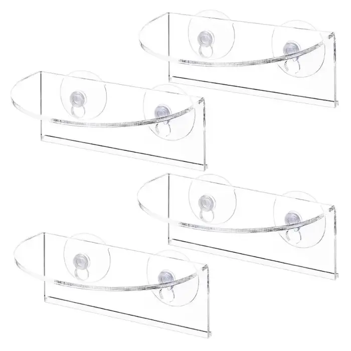 E8BD – lot 4 étagères flottantes pratiques, support pour plantes pour décors feuillage, avec aspirat