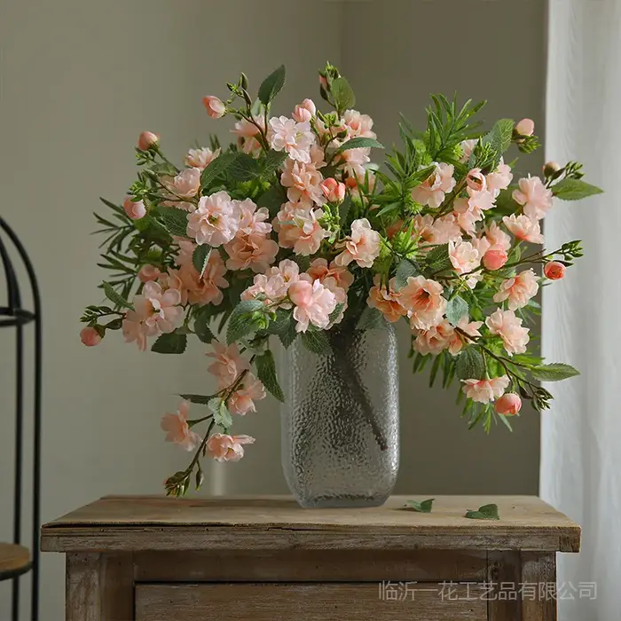 3 pièces 45cm 5 Frok camélia fleurs en soie pour la maison Table mariage décoration