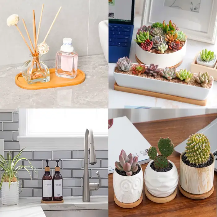 Support de Pot de Fleurs en Bambou